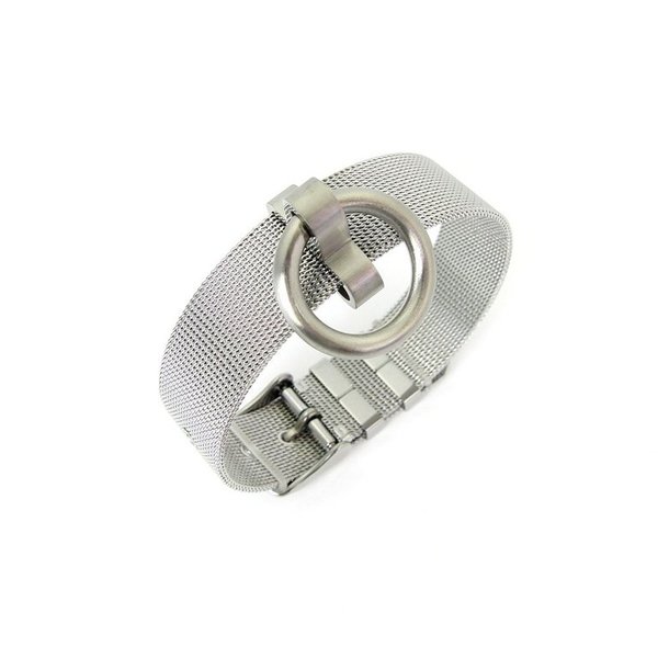 15mm Edelstahl Armband mit mattem O-Ring